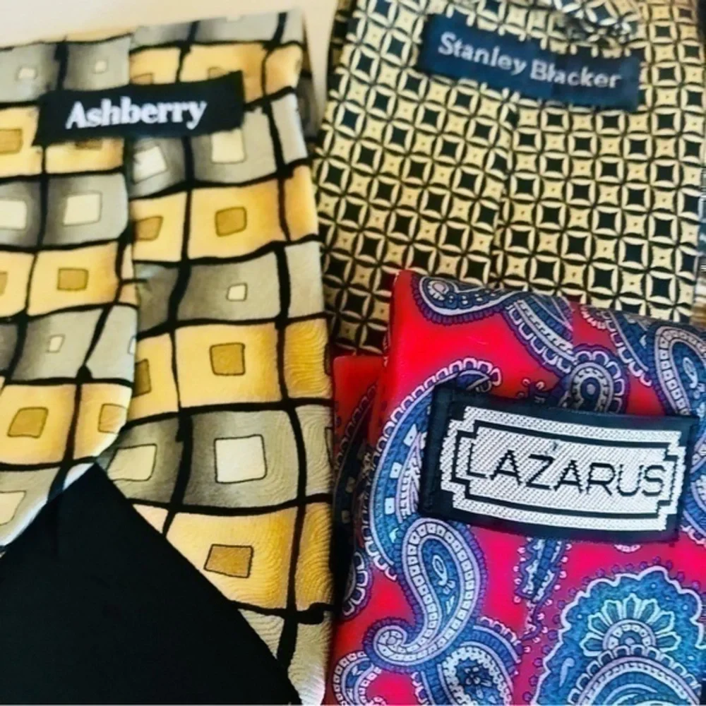 Set of 6 ties Mulberry, Lazarus, Stanley Blacker, Ashberry and Keith Danials